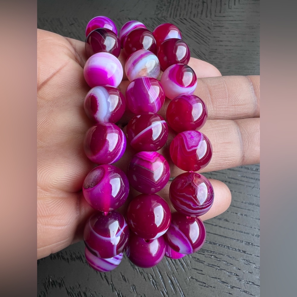 Light purple lace agate bracelet